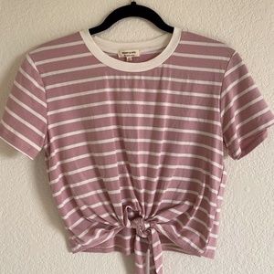 Size Small Pink & White Striped Top